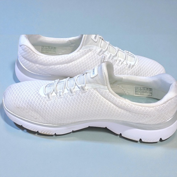 Womens Skechers Trainers Casual Shoes Summits – White – Slip On Foam Size 9 - Picture 5 of 15